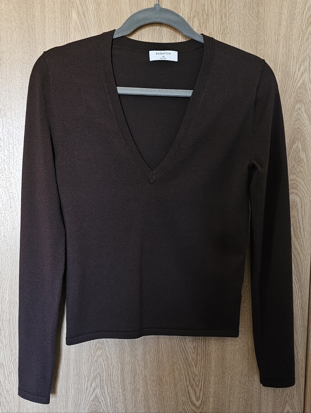 Aritzia Babaton Artemesia Sweater Rich Mocha Brown Sweater Top Size XS